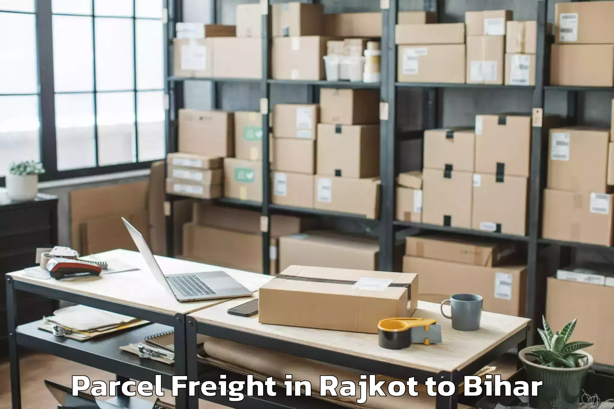 Book Rajkot to Jandaha Parcel Freight Online